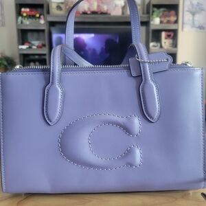 Coach Nina Lavender Leather Satchel